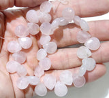 10*12mm Rose Quartz Faceted Water Drop Spacer Beads for DIY Jewelry Making 32pcs
