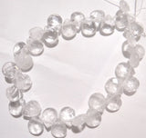 10*12mm Rose Quartz Faceted Water Drop Spacer Beads for DIY Jewelry Making 32pcs