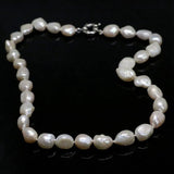 Natural Freshwater Pearl Necklace Women's Chain 18