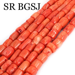 10-12mm Orange Coral Beads 15-inch Strand