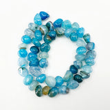 Natural Stone Dragon Vein Agates Bead Strand 15'' Loose Spacer Beads