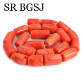 10-12mm Orange Coral Beads 15inch