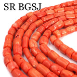 10-12mm Orange Coral Beads 15inch