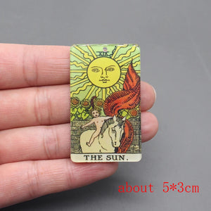 Mini Acrylic Tarot Card Earring Charms for DIY Jewelry 5x3cm