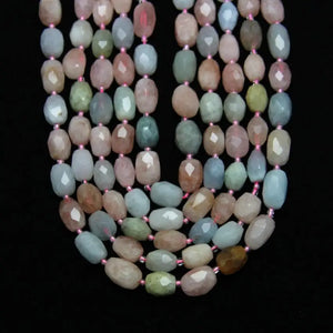 10-12x12-16mm Morganite Faceted Beads Nugget Pendants Strand