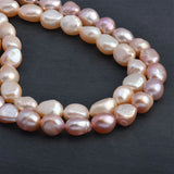 10-13MM Freshwater Pearl Beads Flat Rice Shape Loose Beads for Jewelry Making