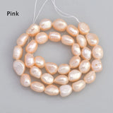 10-13MM Freshwater Pearl Beads Flat Rice Shape Loose Beads for Jewelry Making