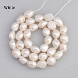 10-13MM Freshwater Pearl Beads Flat Rice Shape Loose Beads for Jewelry Making