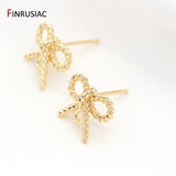 14K Plated Bow Earring Post Hooks DIY Jewelry Making