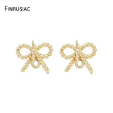 14K Plated Bow Earring Post Hooks DIY Jewelry Making