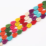 10x13mm Colorful Leaf Howlite Beads 120Pcs/Lot Charms Spacer Bead DIY Jewelry