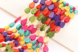 10x13mm Colorful Leaf Howlite Beads 120Pcs/Lot Charms Spacer Bead DIY Jewelry