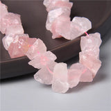 Natural Rose Pink Quartz Raw Nugget Gem Beads 10-13mm