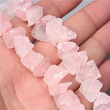 Natural Rose Pink Quartz Raw Nugget Gem Beads 10-13mm