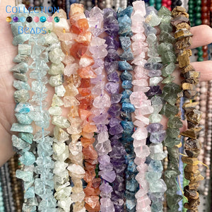 10-13mm Amethyst Fluorite Irregular Stone Beads