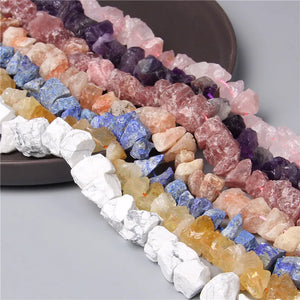 10-13mm Raw Mineral Stone Beads Rough Quartz Lapis Lazuli Bead