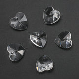 10 14 18mm Glass Heart Crystal Pendant Charms Beads Love Heart