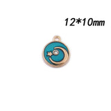 10-14MM 40Pcs Mix Colors KC Alloy Metal Pendants Jewelry Charms