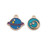 10-14MM 40Pcs Mix Colors KC Alloy Metal Pendants Jewelry Charms