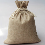 10 Vintage Jute Sack Drawstring Gift Bags - Jewelry/Wedding/Christmas/Birthday