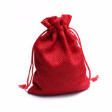 10*14cm Mini Burlap Jute Drawstring Gift Jewelry Pouches Bags 10pcs
