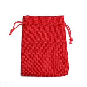 10*14cm Mini Burlap Jute Drawstring Gift Jewelry Pouches Bags 10pcs