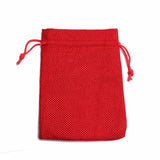 10*14cm Mini Burlap Jute Drawstring Gift Jewelry Pouches Bags 10pcs
