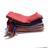 10*14cm Mini Burlap Jute Drawstring Gift Jewelry Pouches Bags 10pcs