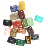 Natural Stone Cabochons Rectangle Beads for DIY Jewelry Making