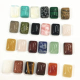 Natural Stone Cabochons Rectangle Beads for DIY Jewelry Making