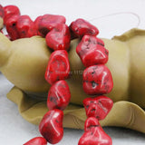 10-14mm Red Turkey Howlite Chalcedony Loose Beads 15inch