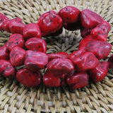 10-14mm Red Turkey Howlite Chalcedony Loose Beads 15inch