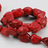 10-14mm Red Turkey Howlite Chalcedony Loose Beads 15inch