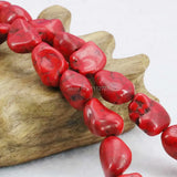 10-14mm Red Turkey Howlite Chalcedony Loose Beads 15inch