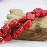 10-14mm Red Turkey Howlite Chalcedony Loose Beads 15inch