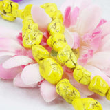 Irregular Yellow Turkey Howlite Chalcedony Loose Beads Stone DIY Howlite