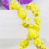 Irregular Yellow Turkey Howlite Chalcedony Loose Beads Stone DIY Howlite