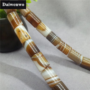 10*14mm Coffee Agate Bucket Bead Spacer Natural Stone DIY