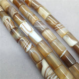 10*14mm Coffee Agate Bucket Bead Spacer Natural Stone DIY