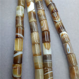 10*14mm Coffee Agate Bucket Bead Spacer Natural Stone DIY