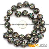 10 14mm Abalone Shell Round Beads for Jewelry Making 6 Pcs 12Pcs DIY