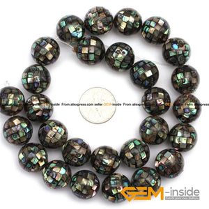 10 14mm Abalone Shell Round Beads for Jewelry Making 6 Pcs 12Pcs DIY