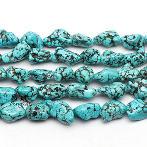 10-14mm Raw Green Turquoises Spacer Beads DIY Jewelry Making