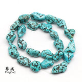 10-14mm Raw Green Turquoises Spacer Beads DIY Jewelry Making
