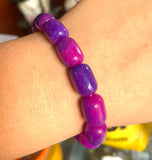 Purple Sugilite Rondelle Gemstone Quartzite Heal Treat Bracelet