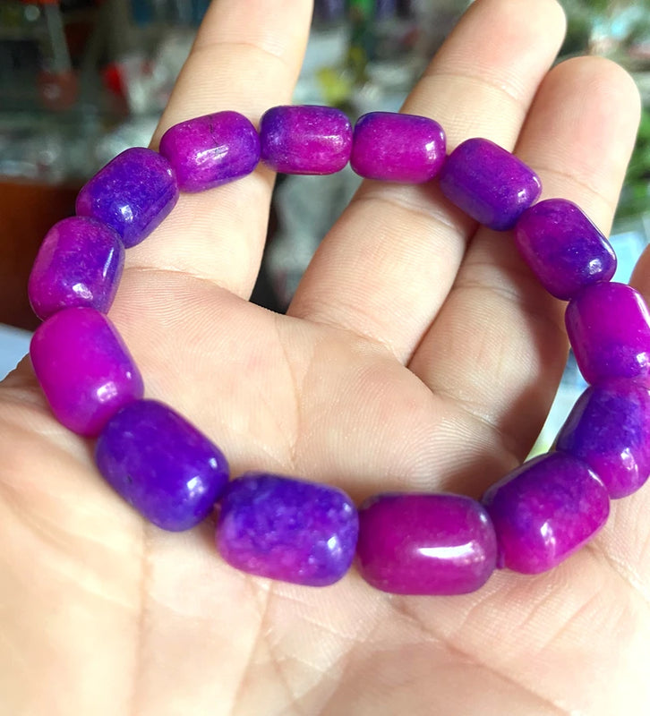 Purple Sugilite Rondelle Gemstone Quartzite Heal Treat Bracelet