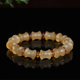 Natural Ram's Horn Bead Tibetan Amulet Bracelet
