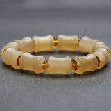 Natural Ram's Horn Bead Tibetan Amulet Bracelet