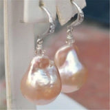 10-14mm Pink Baroque South Sea Pearl Earrings