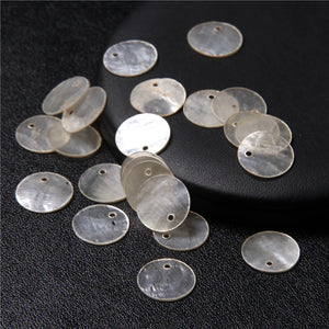 Mother of Pearl Shell Beads Round Coin Pearl Slice for Earrings DIY
